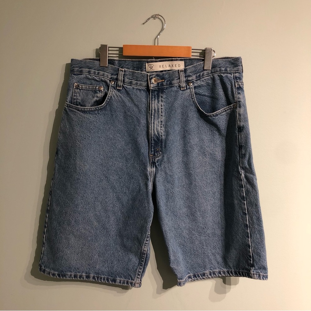 Arizona Baggy Long Jean Shorts